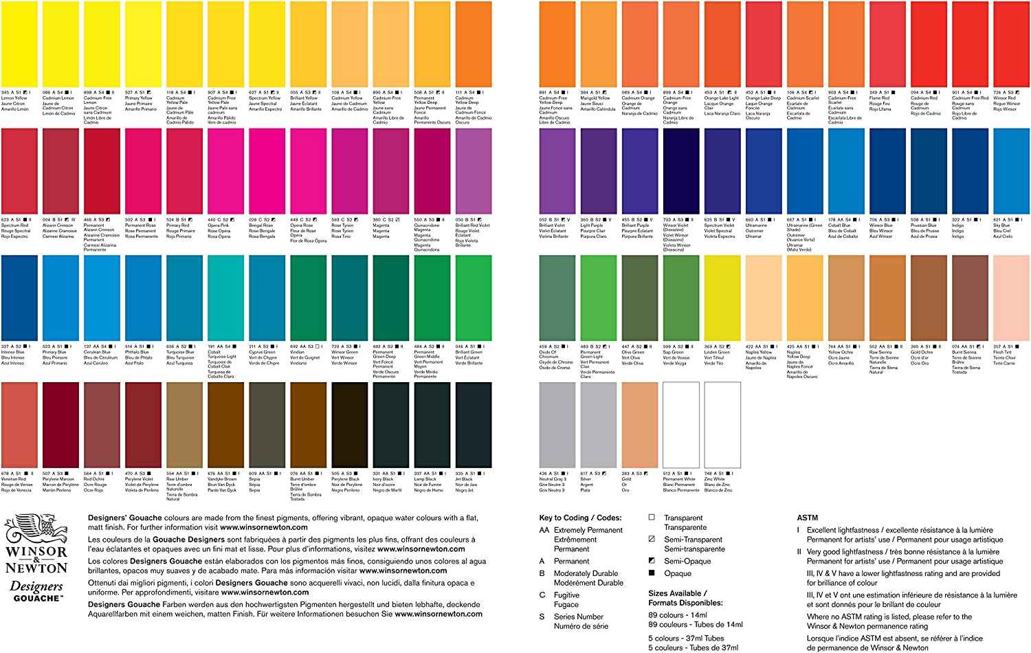 Winsor & Newton Designers' Gouache Introductory Paint Set shades