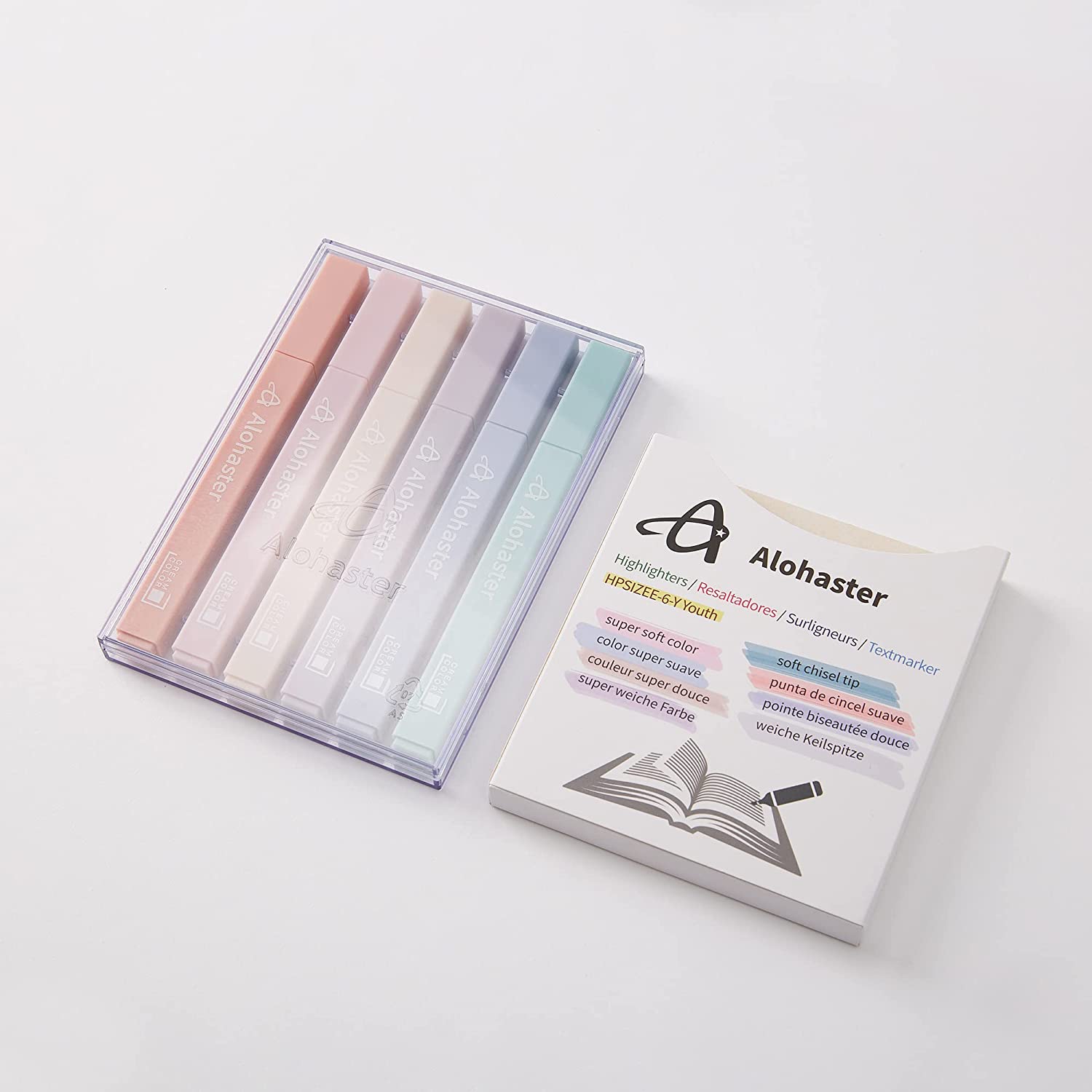 lohaster HPSIZEE Aesthetic Cute Bible Highlighters Mild Assorted Colors With Soft Chisel Tip far