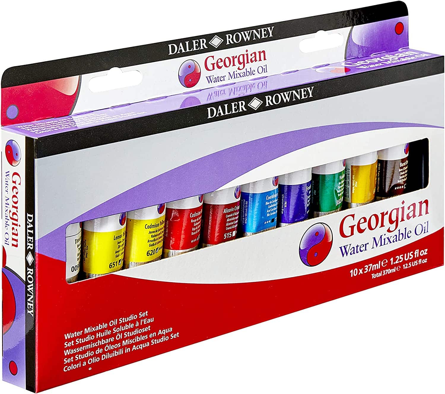 Daler-Rowney Georgian 37ml Water Mixable Oil Paint Artist Selection Set side