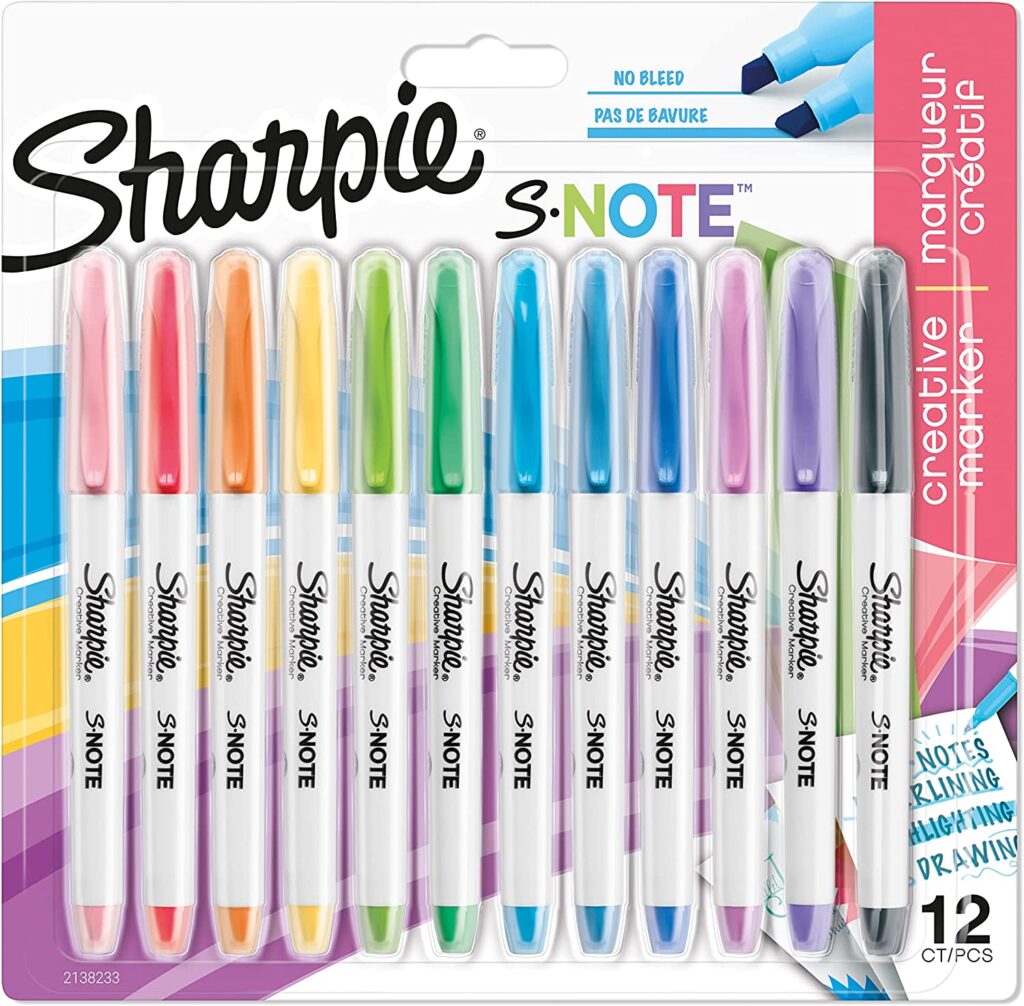 Sharpie S-Note Creative Colouring Bible Highlighter Pens main image