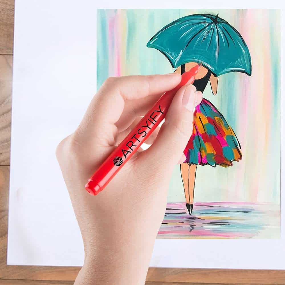 ARTSYIFY Acrylic Markers Paint Pens in use
