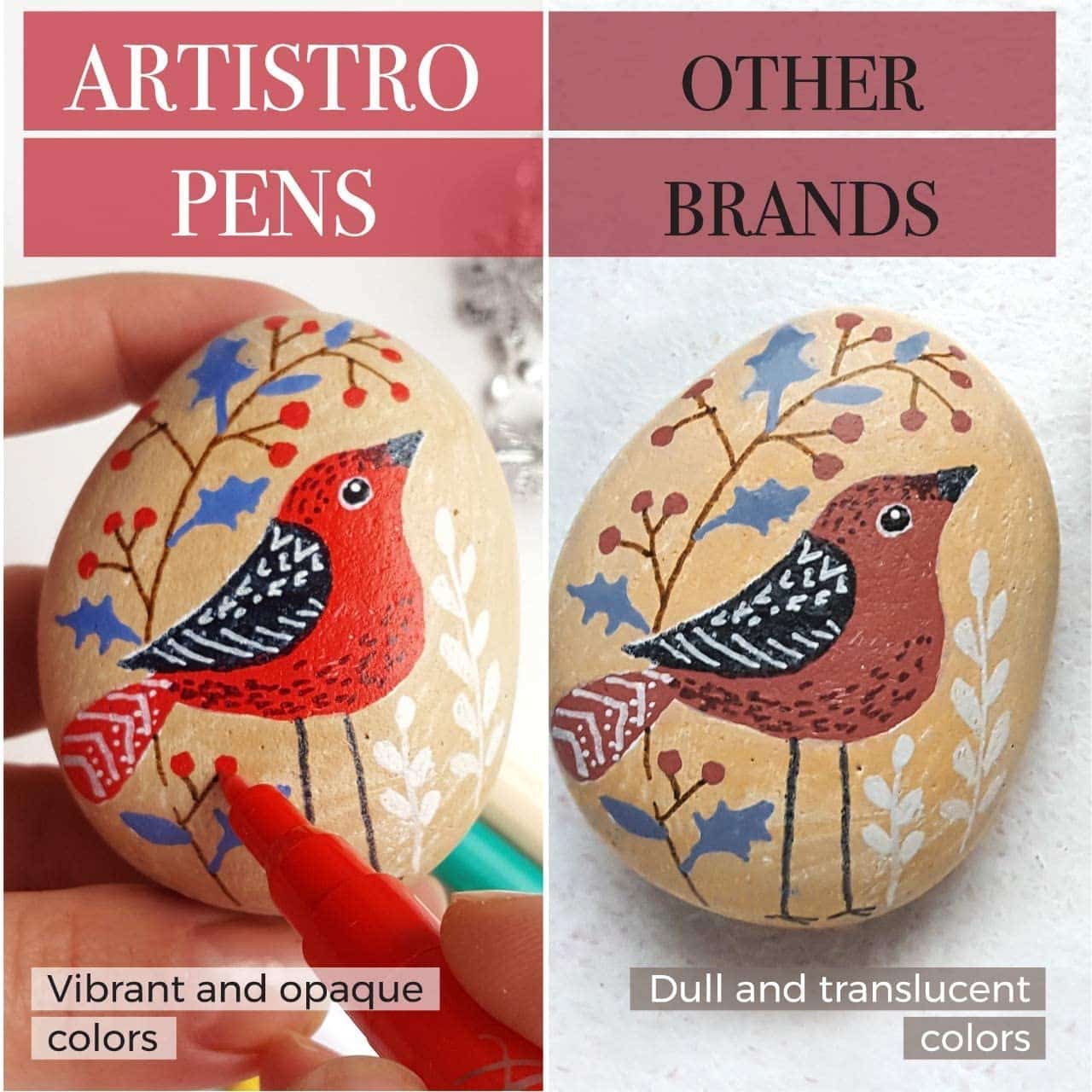 Artistro 30 Acrylic Paint Markers Medium Tip comparison