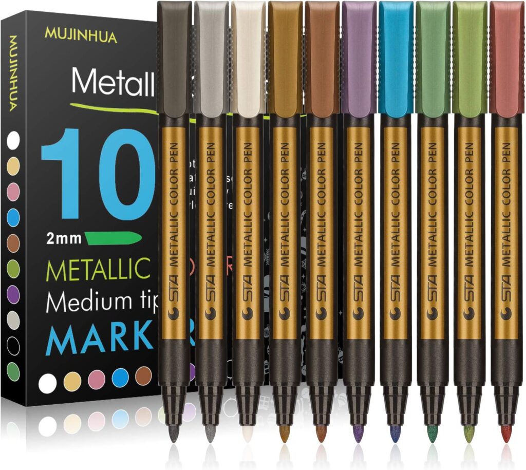 MUJINHUA Metallic Marker Pens main image