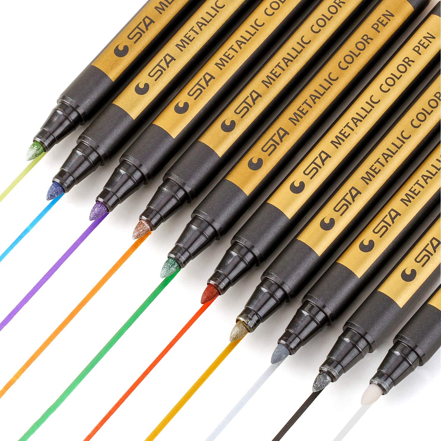 MUJINHUA Metallic Marker Pens shades