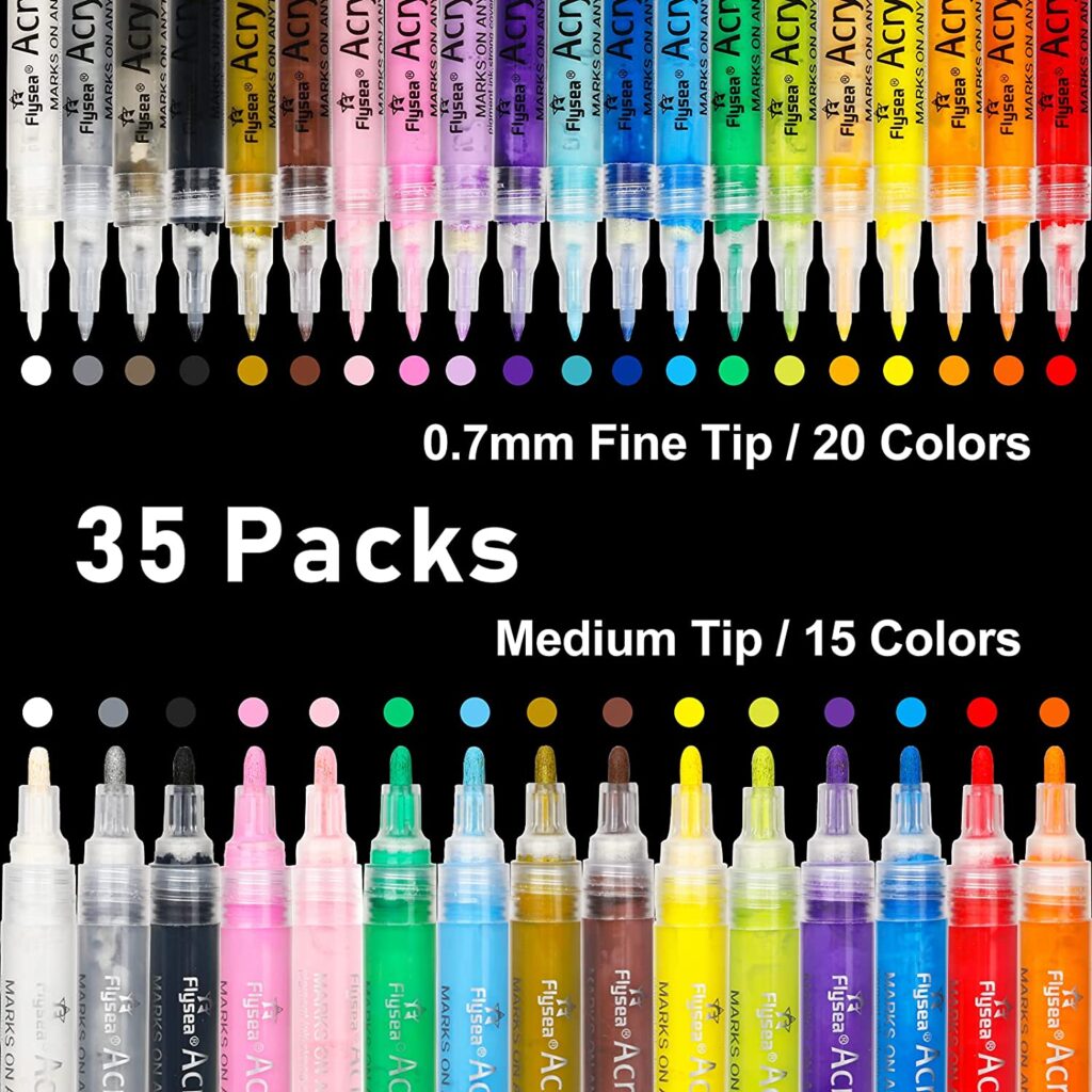 Nawod 35 Premium Acrylic Paint Marker Pens main image