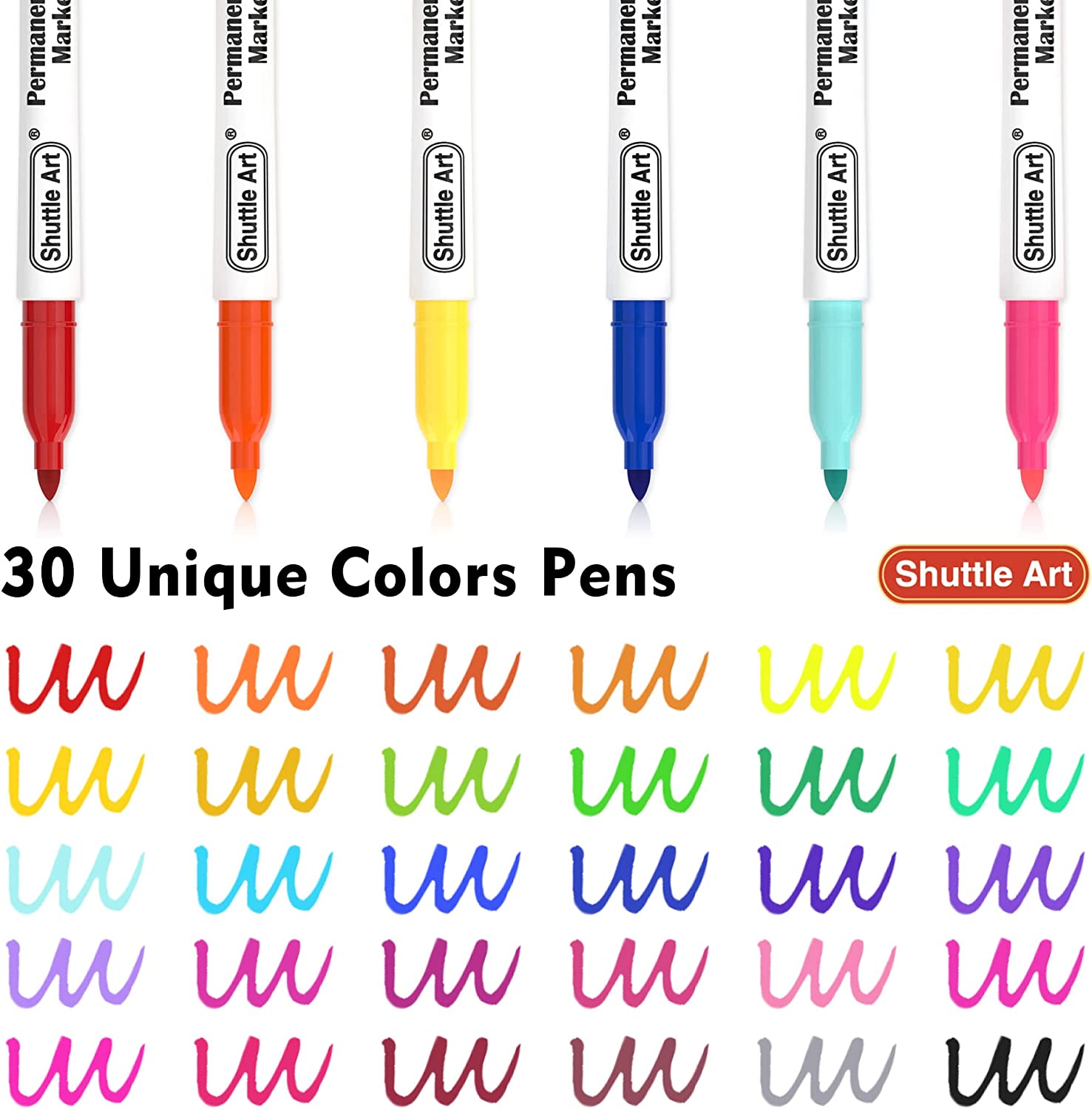 Shuttle Art Permanent Markers shades
