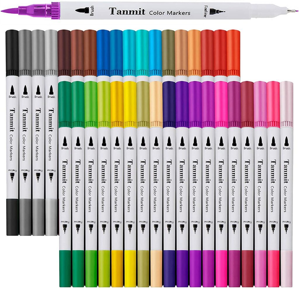 Tanmit Dual Tip Brush Marker Pens main image