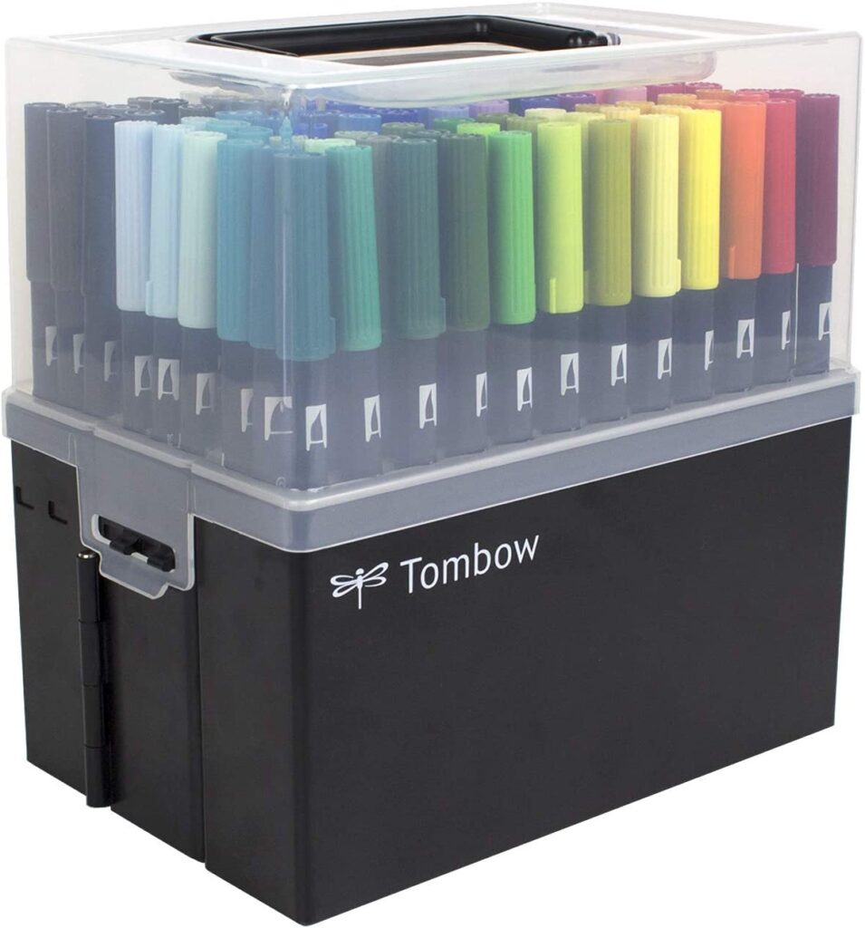 Tombow 56179 108 Piece Dual Brush Pen Set in Marker Case main image