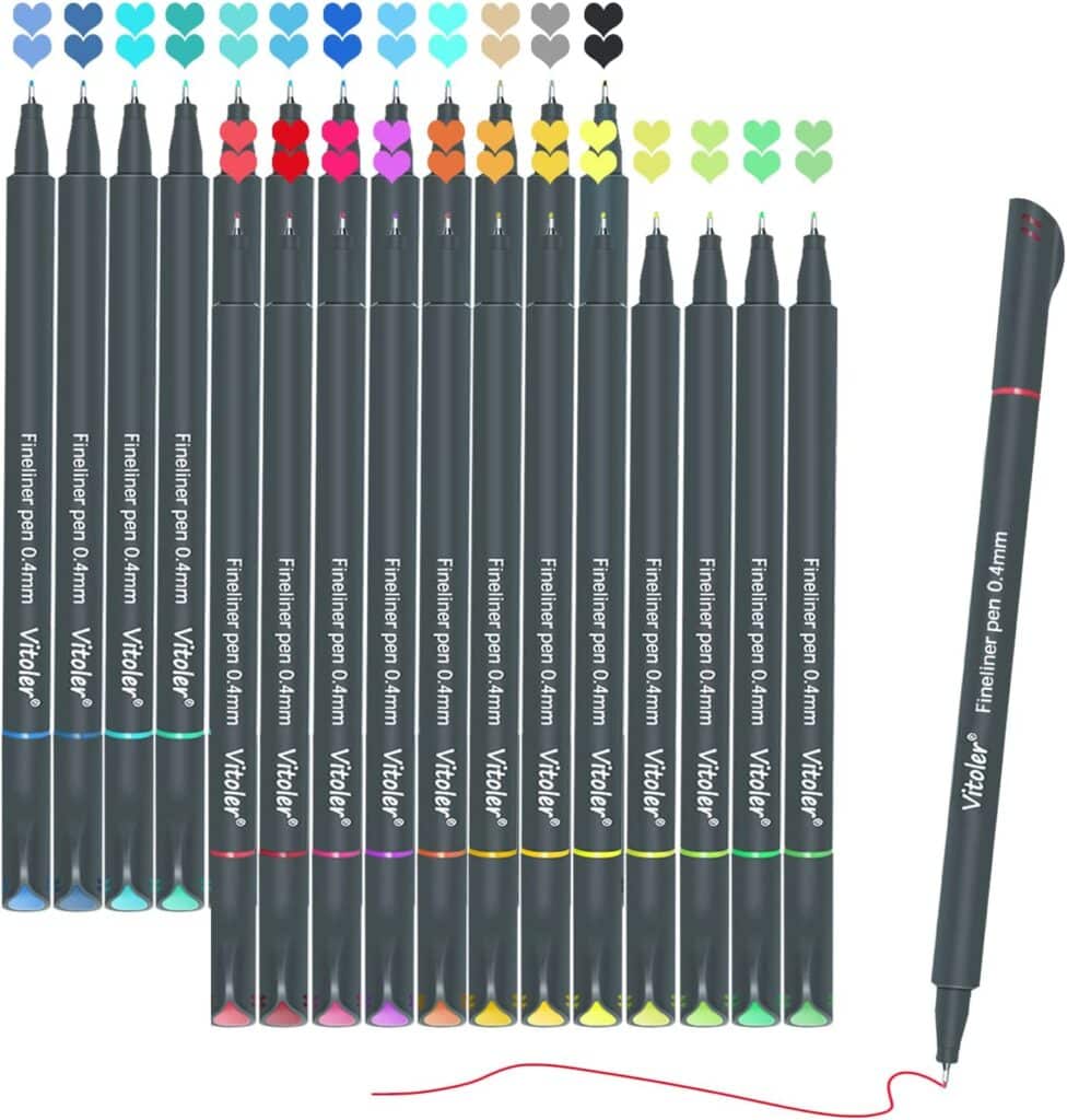 VITOLER Colored Journaling Pens main image