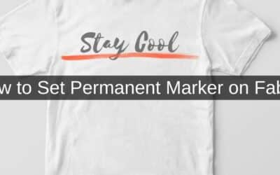How to Set Permanent Marker on Fabric