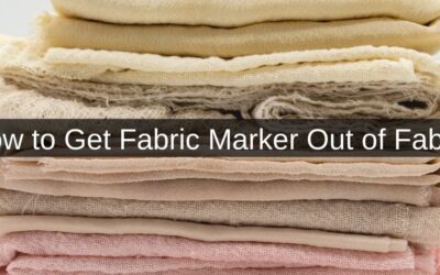 How to Get Fabric Marker Out of Fabric