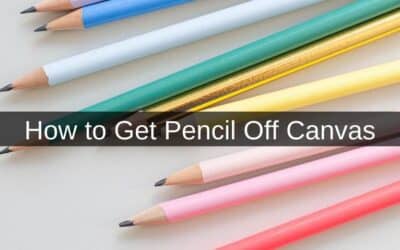 How to Get Pencil Off Canvas