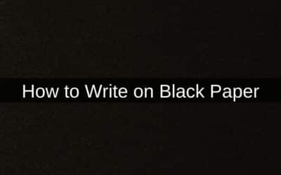 How to Write on Black Paper